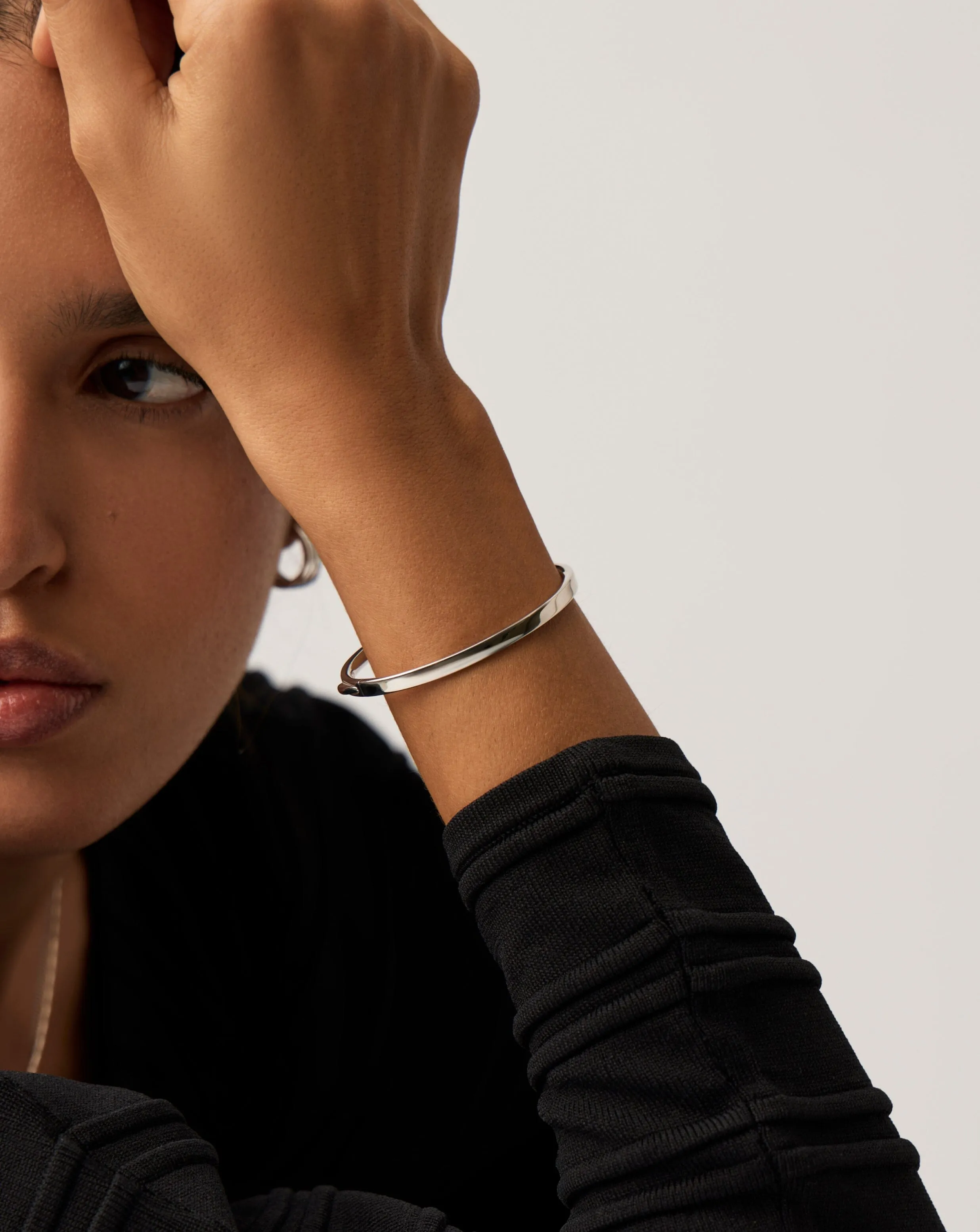Classic Hinged Bangle | Sterling Silver