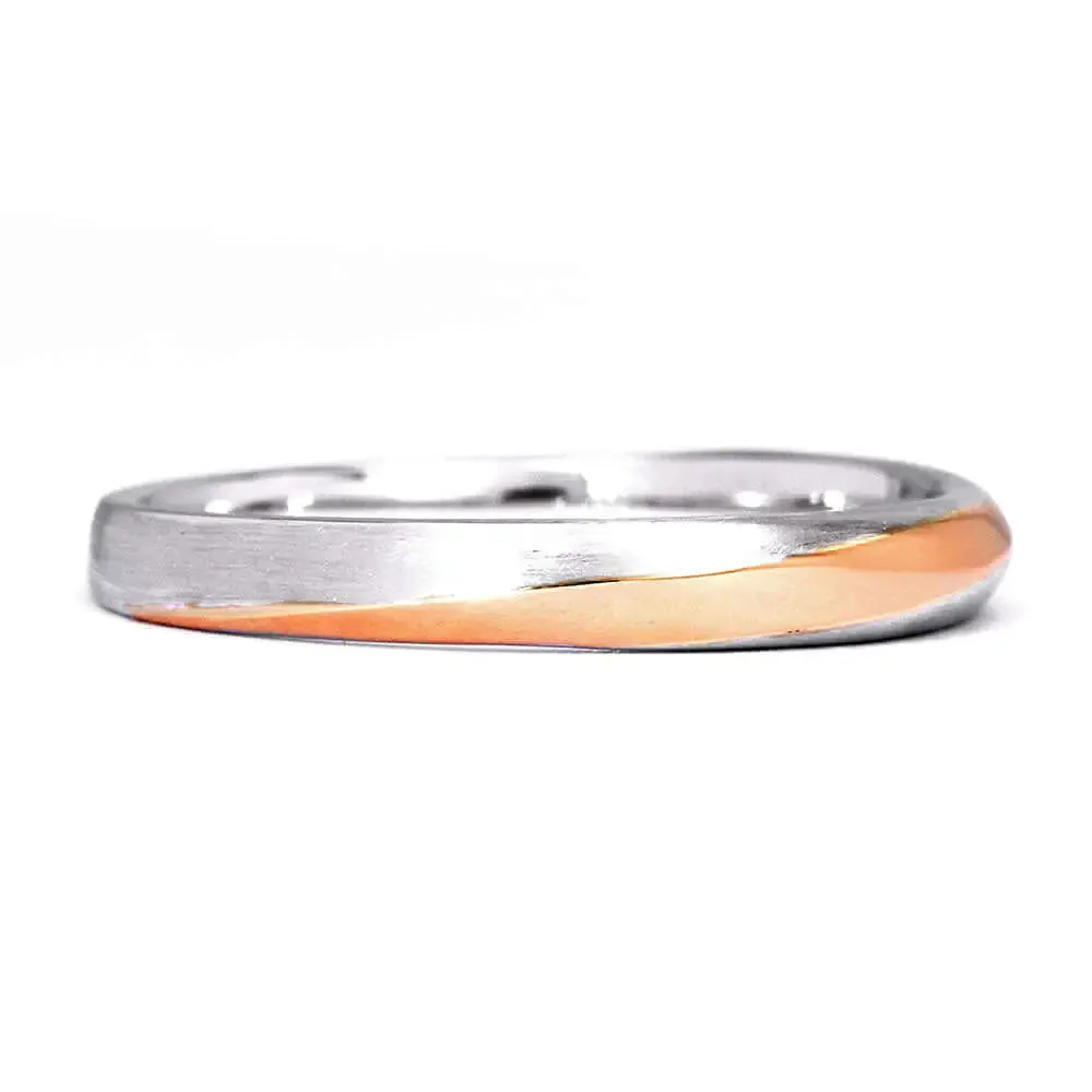 Clodagh 18K Two Tone Gold Matching Wedding Rings