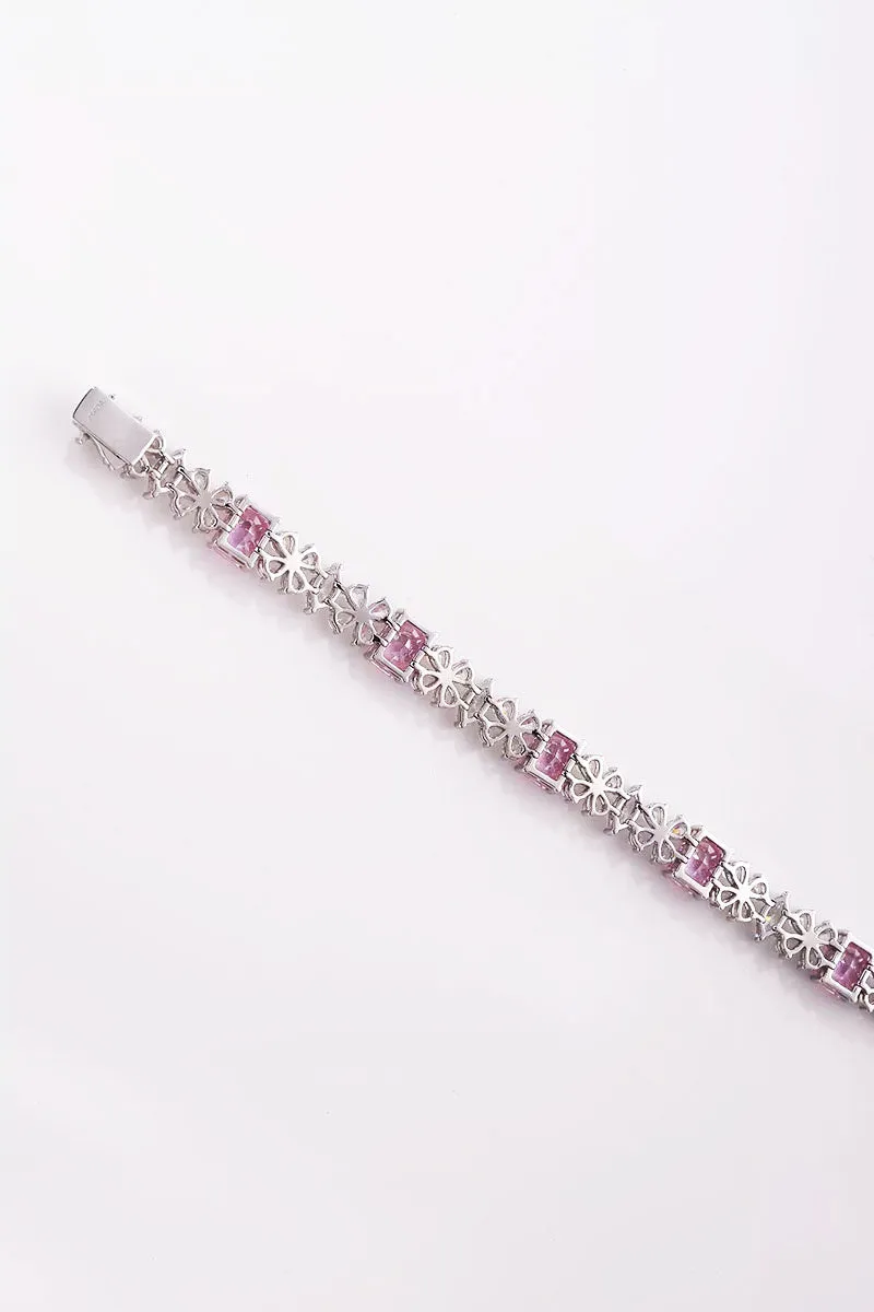 Colored Lab Grown Diamond Tennis Bracelet
