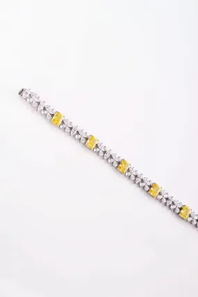 Colored Lab Grown Diamond Tennis Bracelet