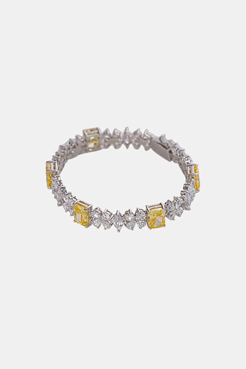 Colored Lab Grown Diamond Tennis Bracelet