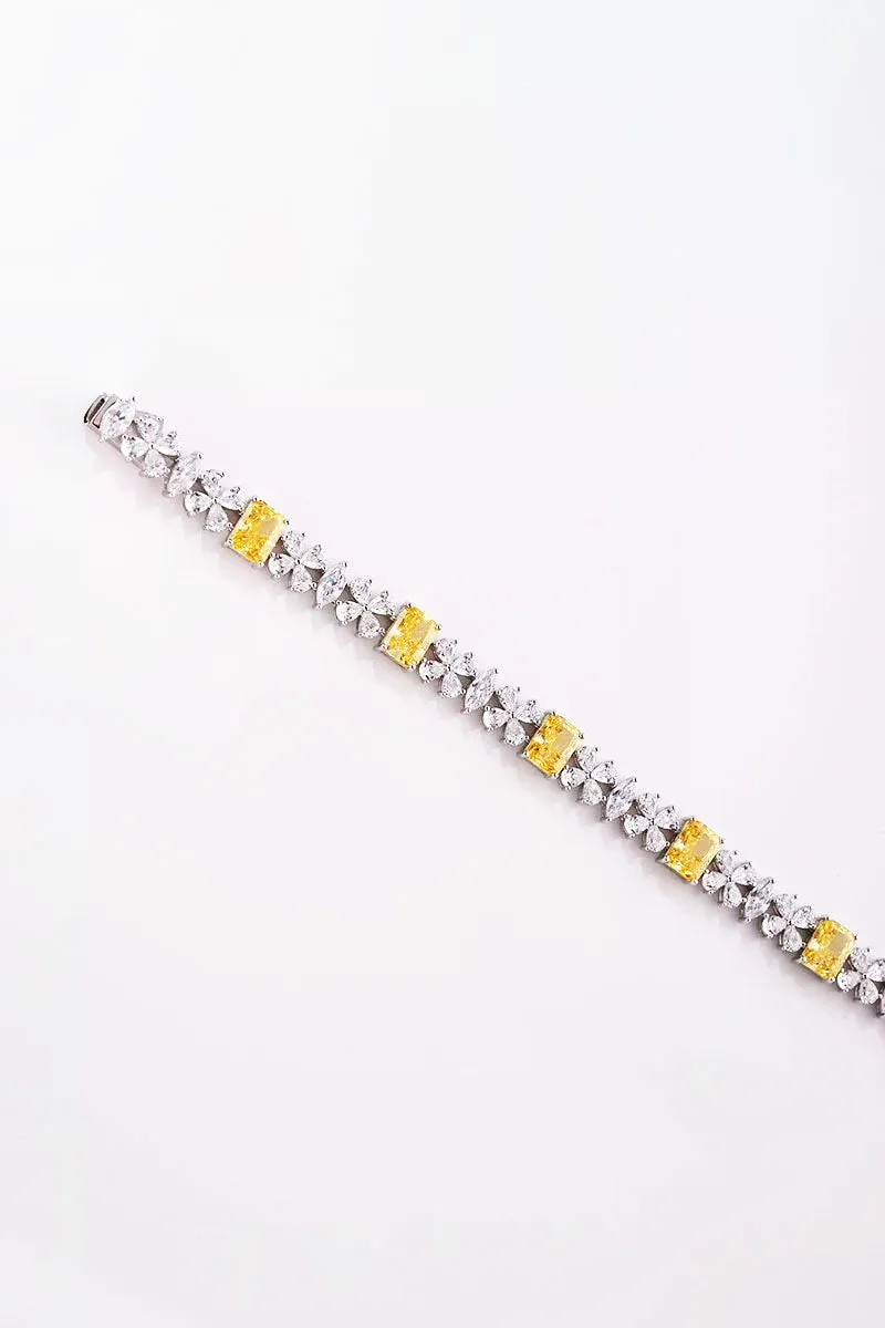 Colored Lab Grown Diamond Tennis Bracelet