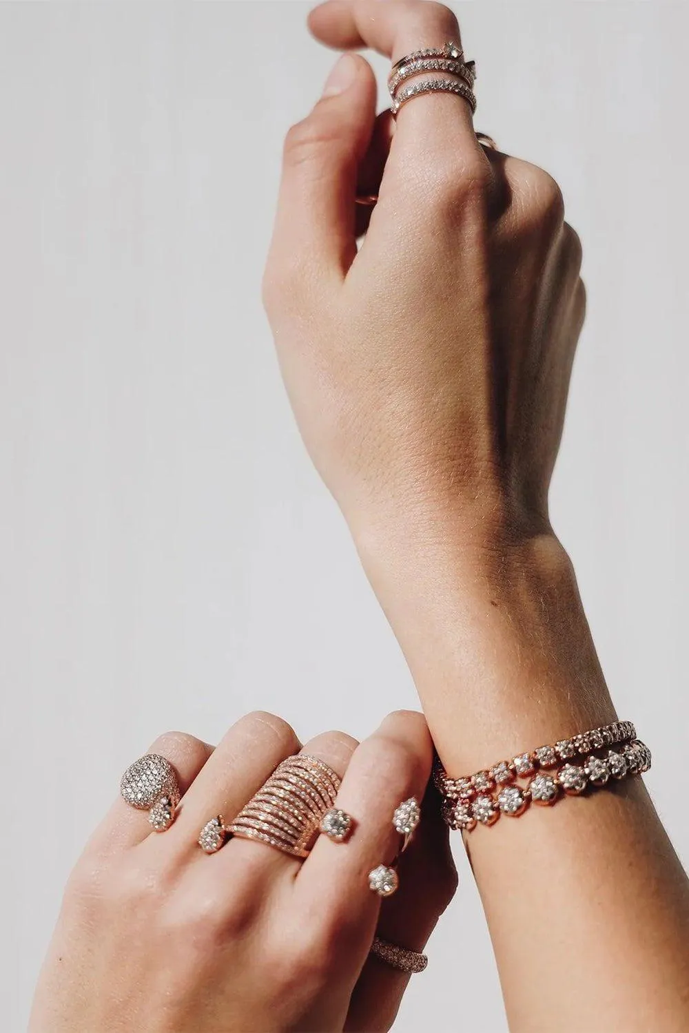 Crown Tennis Bracelet - Rose Gold
