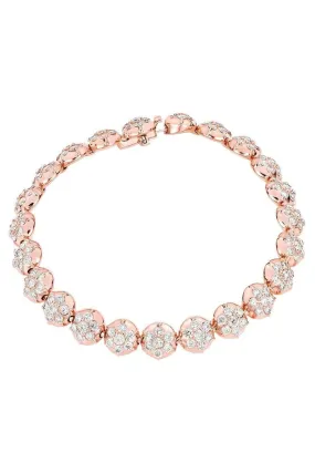 Crown Tennis Bracelet - Rose Gold