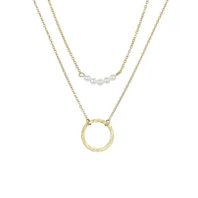 DAINTY CRYSTAL GOLD PLATED NECKLACE SET