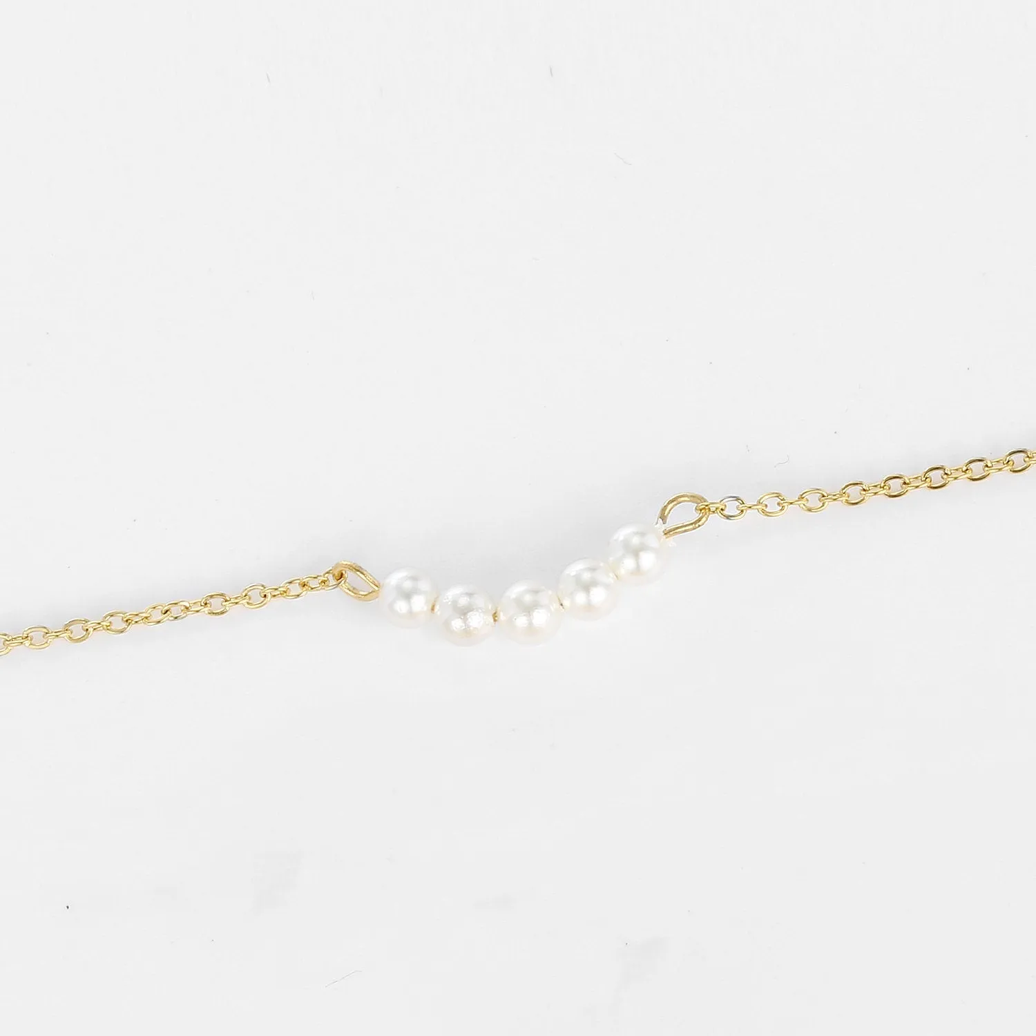 DAINTY CRYSTAL GOLD PLATED NECKLACE SET
