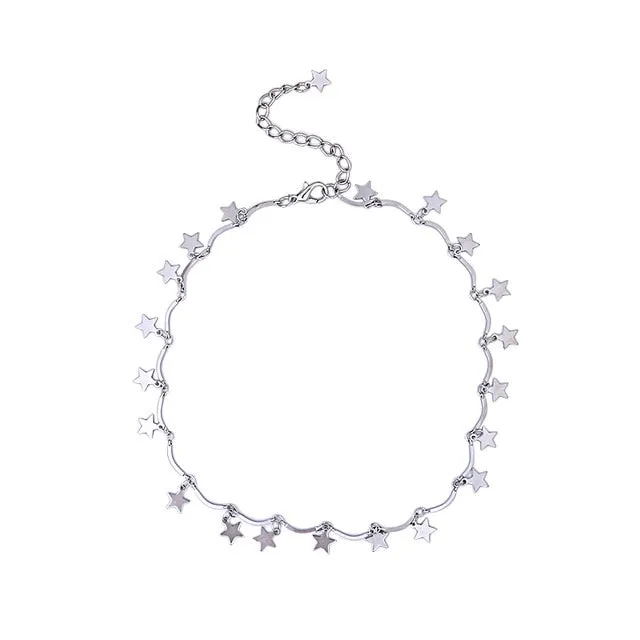 Dainty Moon Star Choker