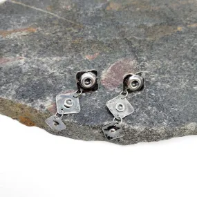 Dangle Stud Silver Earrings