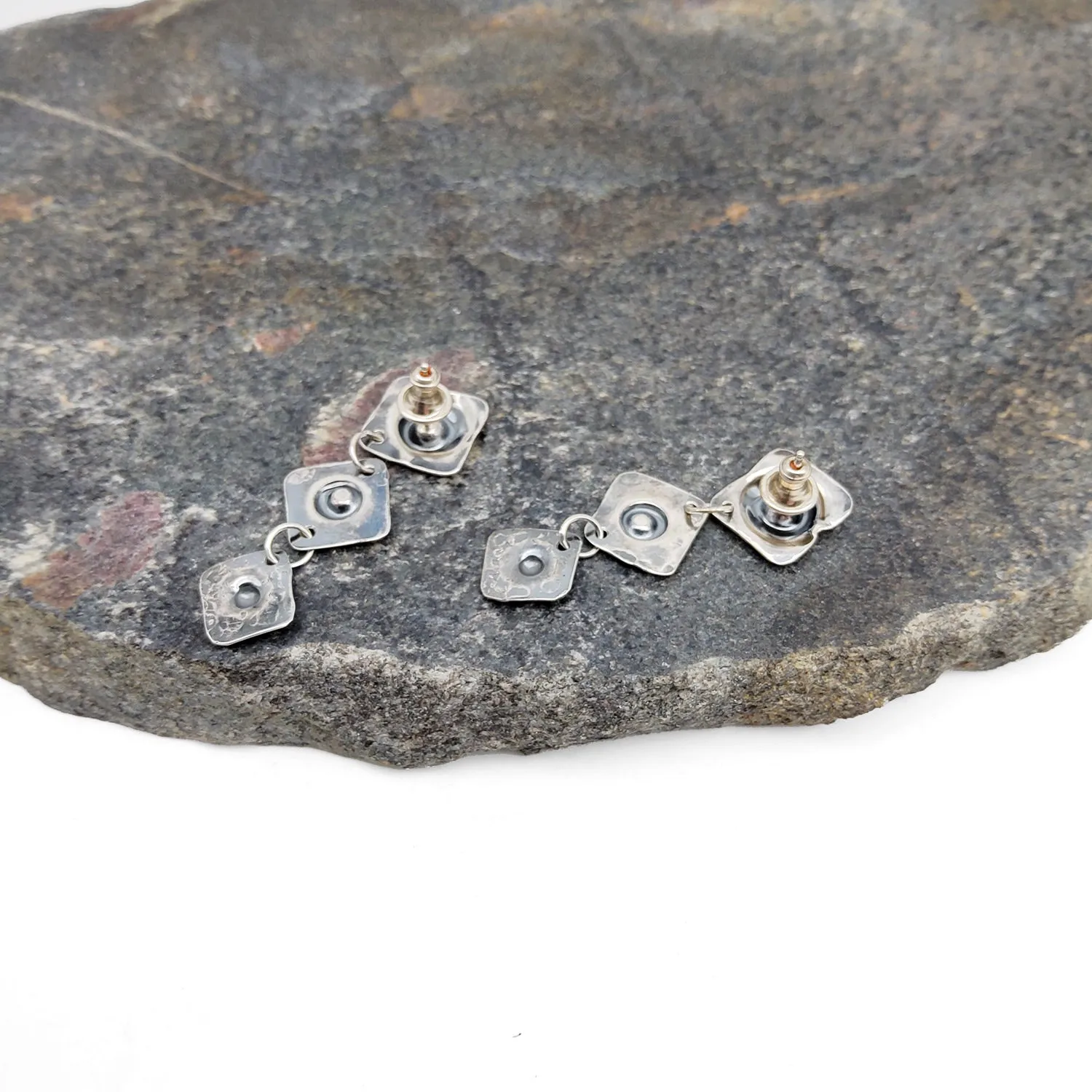 Dangle Stud Silver Earrings