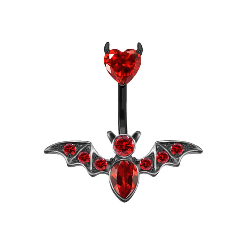 Devil Bat Spider Zinc Alloy Belly Button Ring