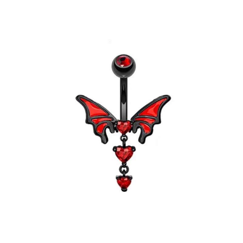Devil Bat Spider Zinc Alloy Belly Button Ring