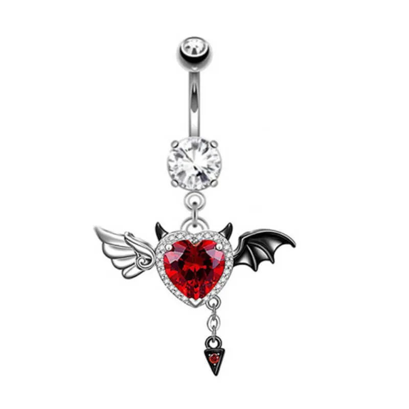 Devil Bat Spider Zinc Alloy Belly Button Ring