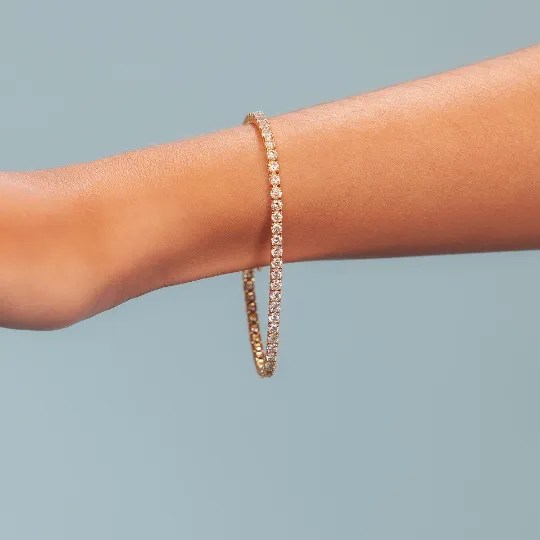 Diamond Tennis Bracelet (4.50 ct.) 2.7 mm 4-Prongs Setting in 14K Gold