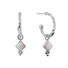 Divinity Princess Hoop Earrings - Opal