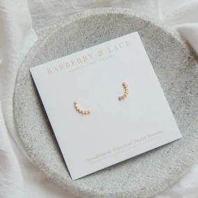 Dotted Arc Stud Earrings