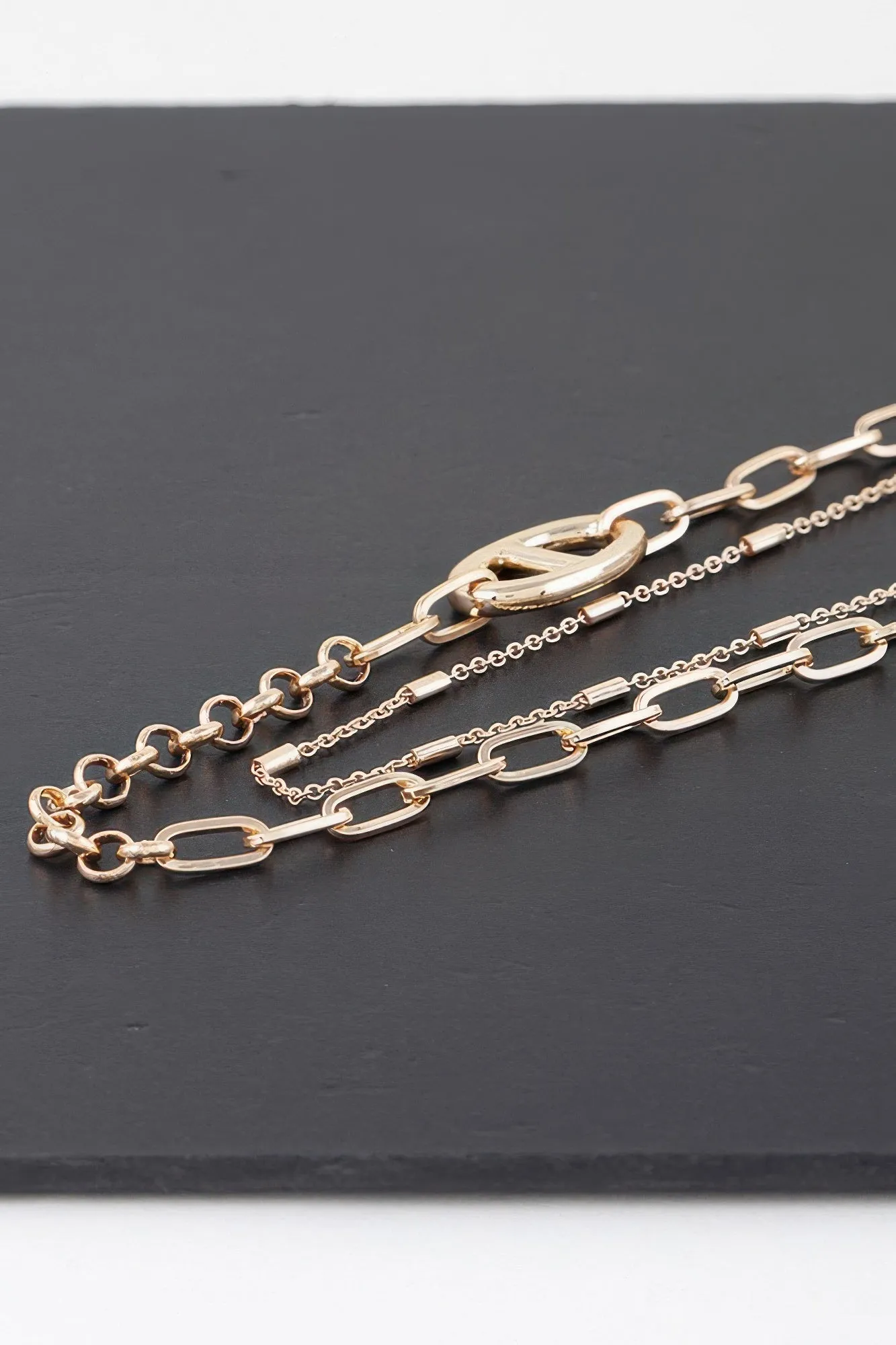 Double Link Chain Choker Necklace