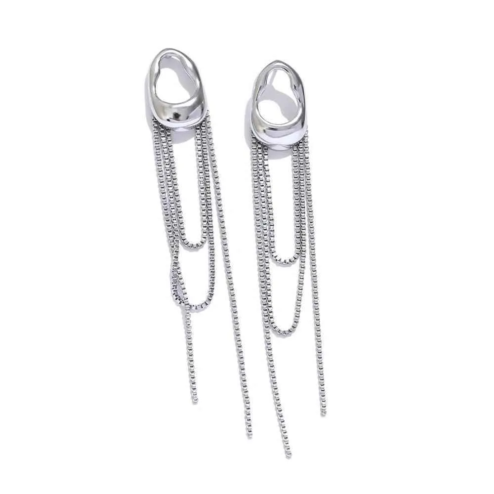 Drop Dangle Earrings Charm Jewelry - Geometric Tassel Chain - TSJ37