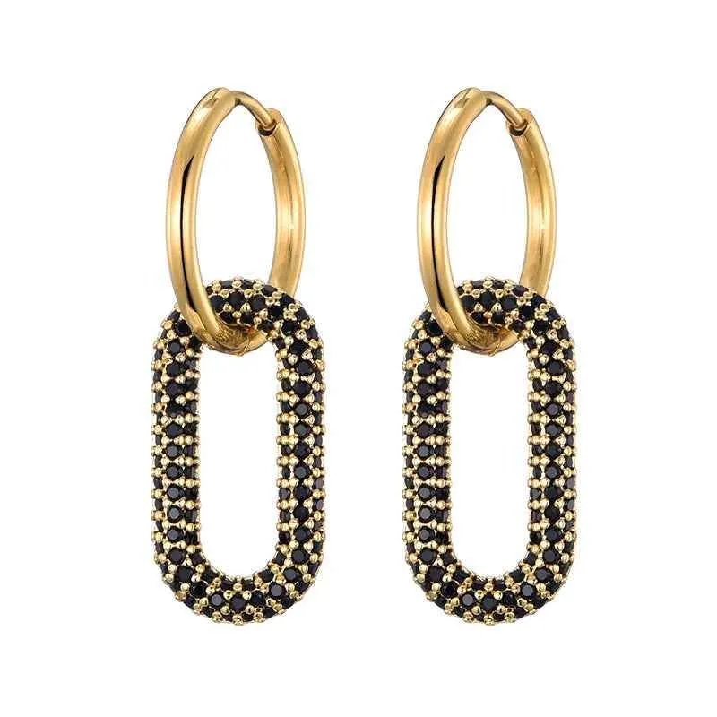 Drop Earrings Charm Jewelry ECJMOS41 Luxury CZ Crystal