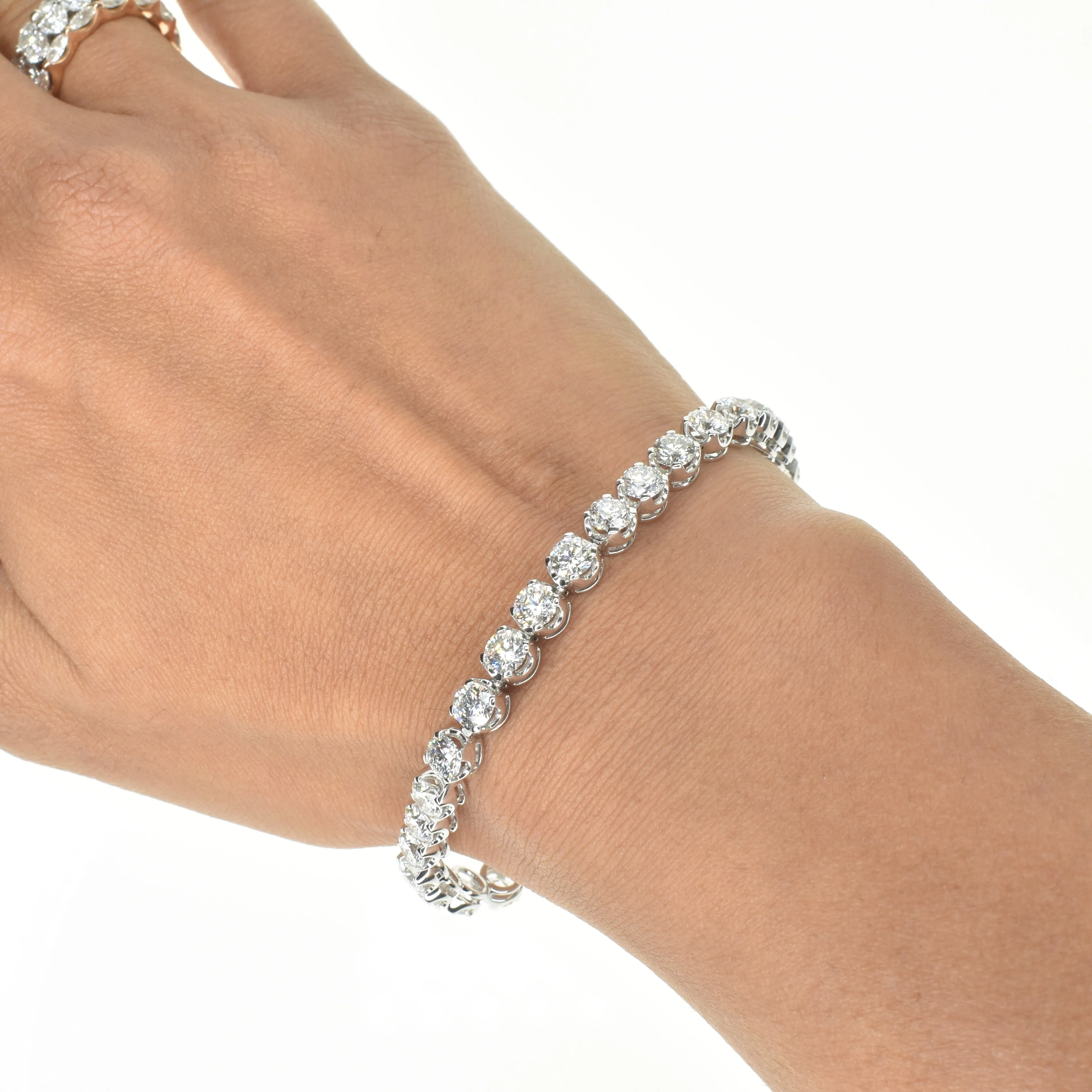 Embrace Lab Grown Tennis Bracelet with 4.4mm Diamonds