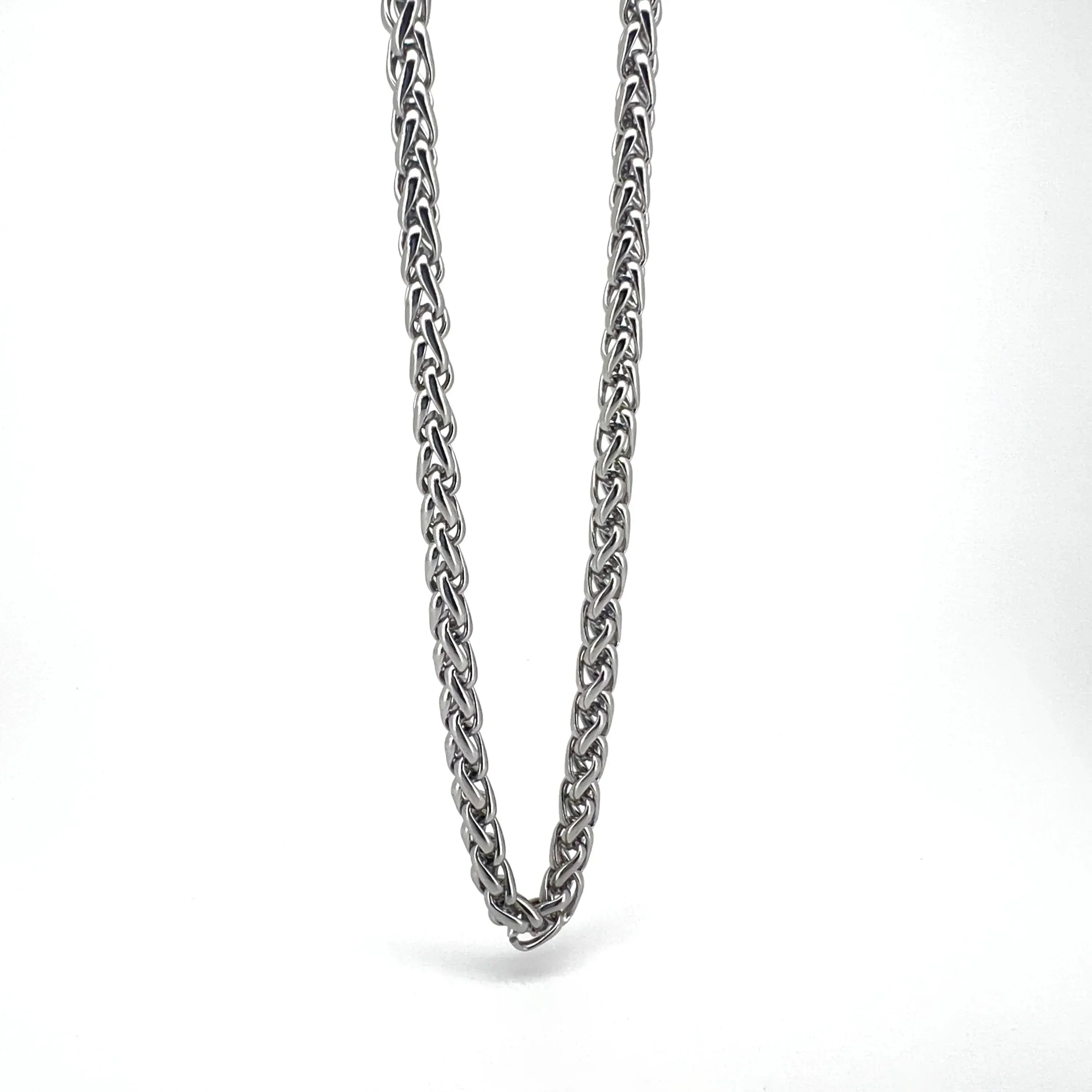 Enzo Silver-tone Spiga Chain Necklace