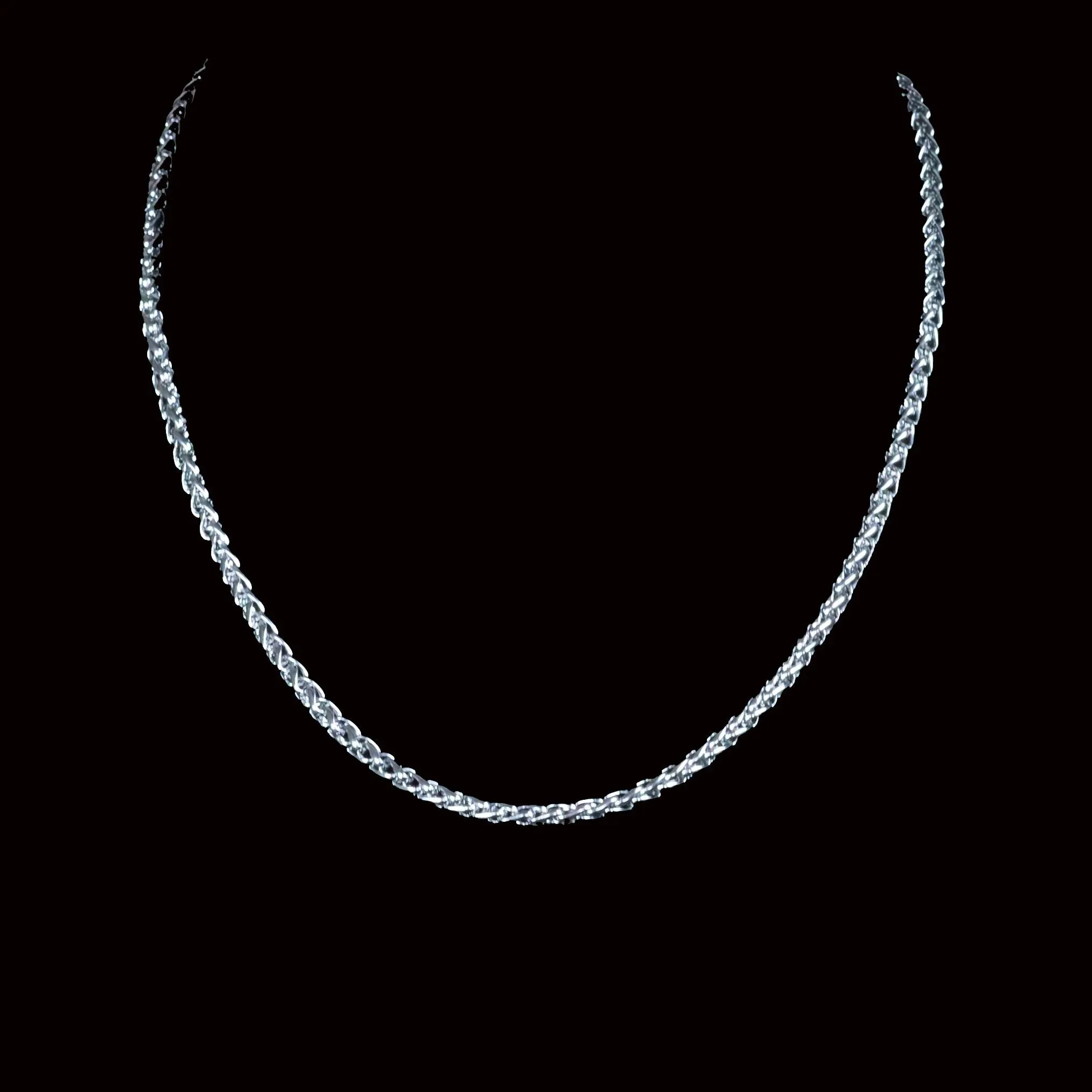 Enzo Silver-tone Spiga Chain Necklace
