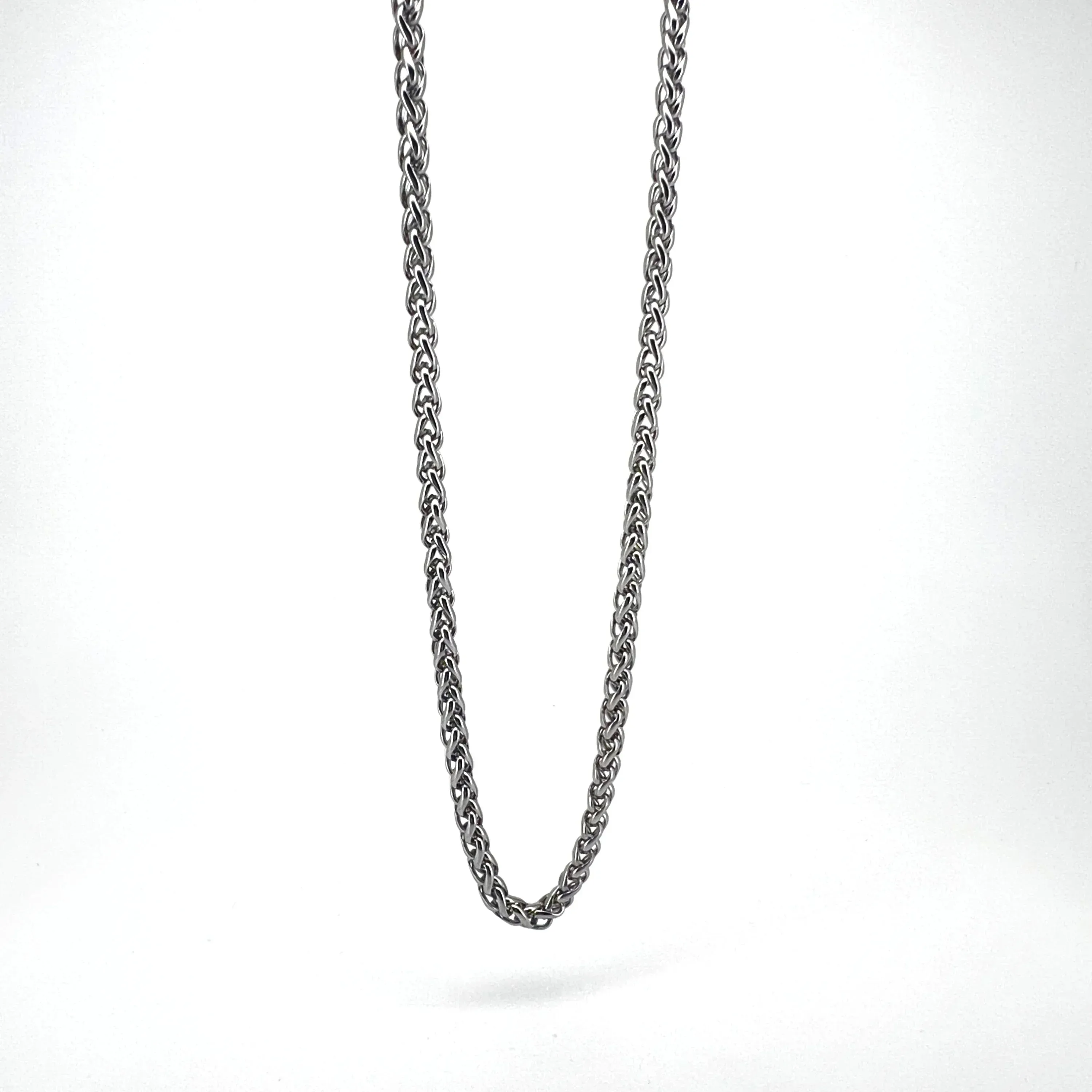 Enzo Silver-tone Spiga Chain Necklace