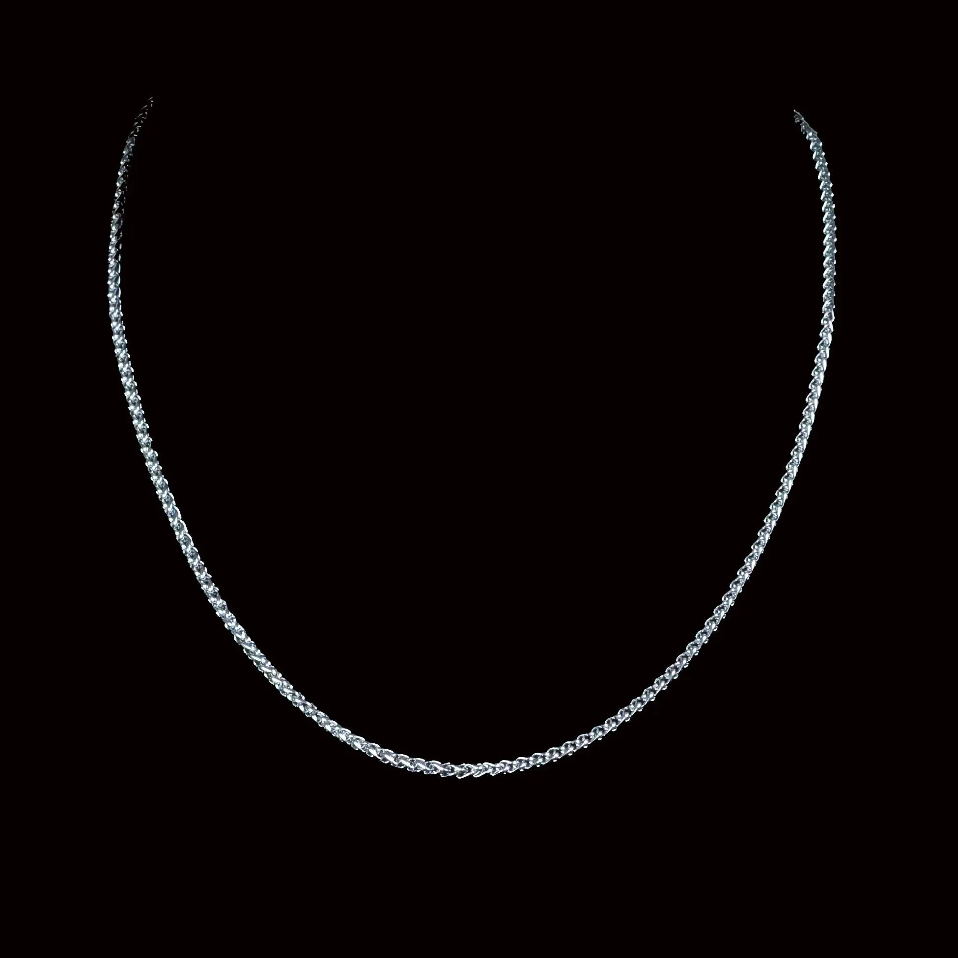 Enzo Silver-tone Spiga Chain Necklace