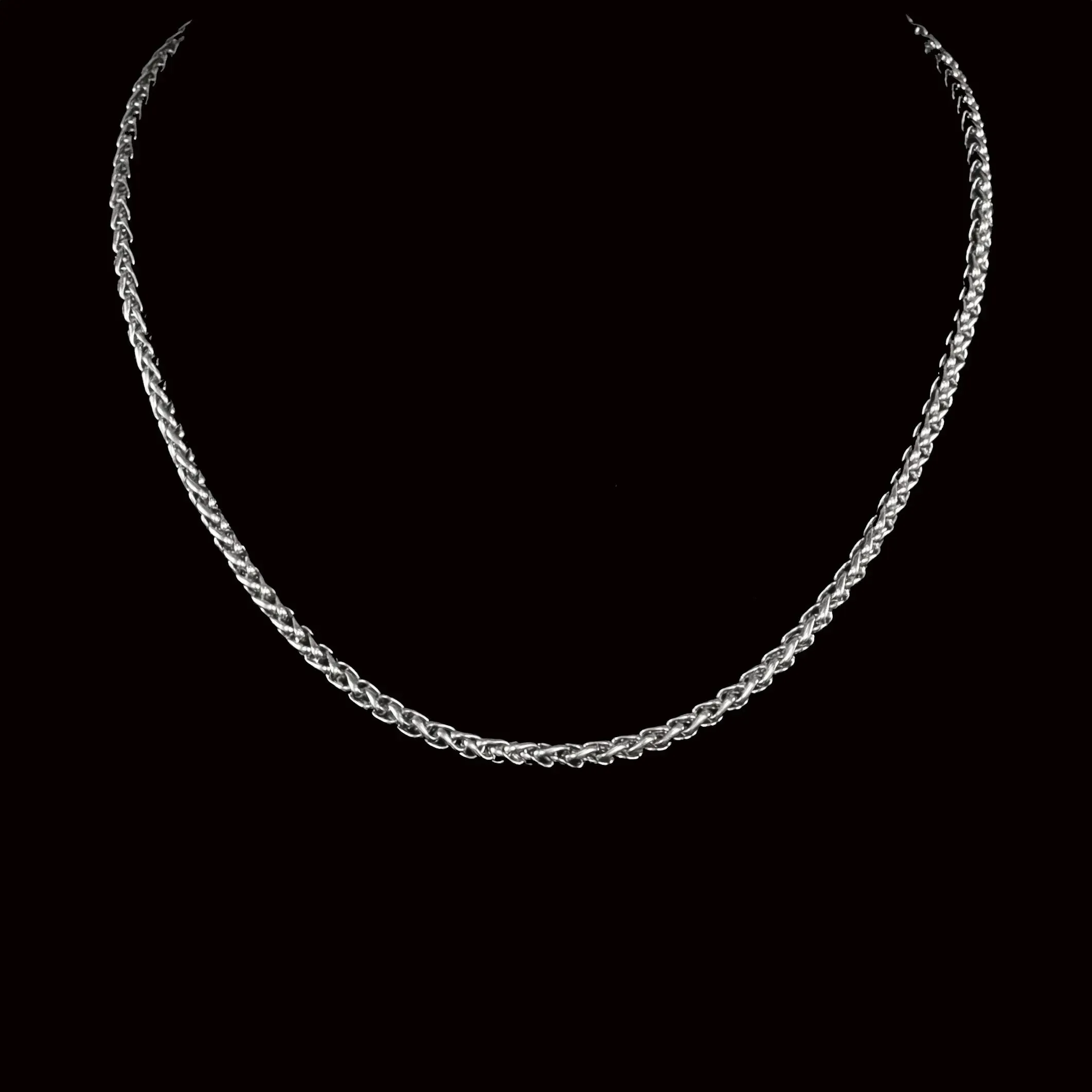 Enzo Silver-tone Spiga Chain Necklace