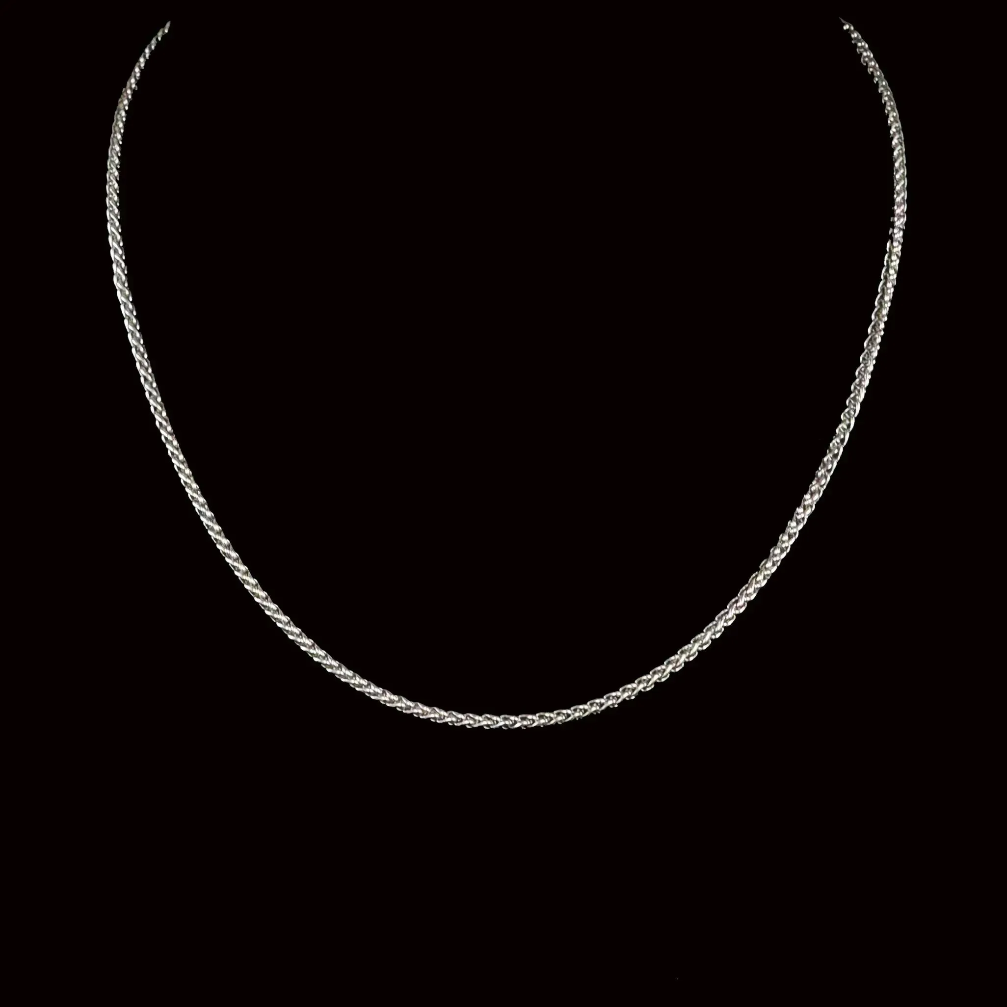 Enzo Silver-tone Spiga Chain Necklace