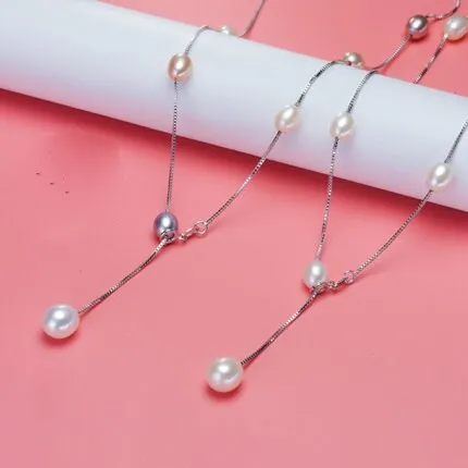 Fashion Pearl Necklace Pearl Jewelry Natural Freshwater Pearl Chokers Necklace