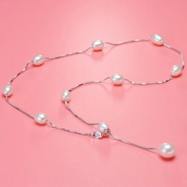 Fashion Pearl Necklace Pearl Jewelry Natural Freshwater Pearl Chokers Necklace