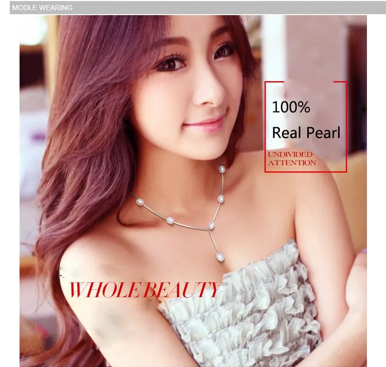 Fashion Pearl Necklace Pearl Jewelry Natural Freshwater Pearl Chokers Necklace
