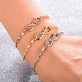 Fashion Stainless Steel Infinity Tennis Bracelets