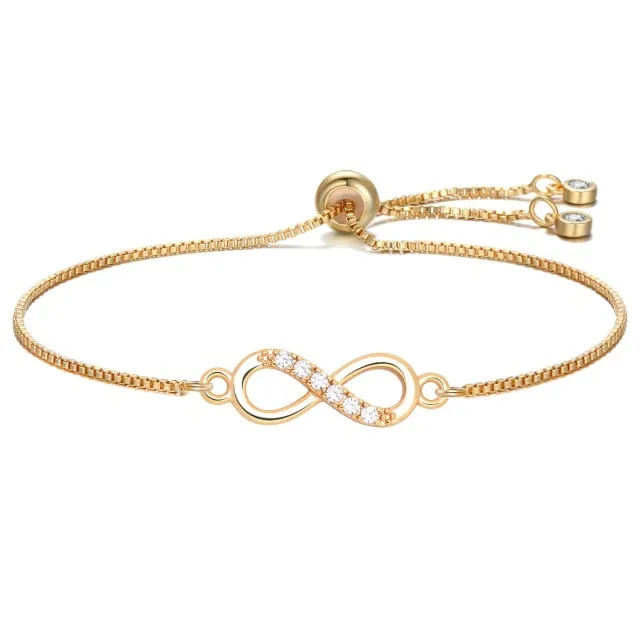 Fashion Stainless Steel Infinity Tennis Bracelets