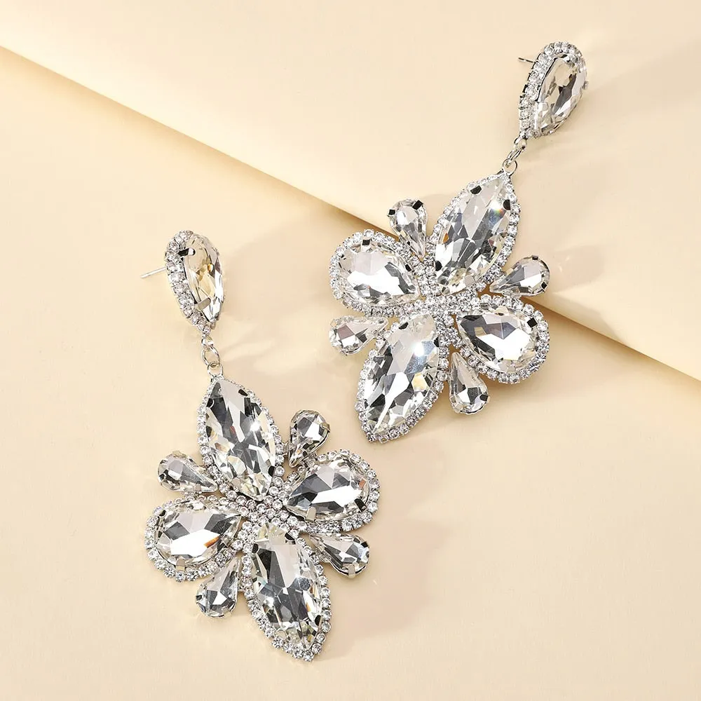 Fashion Vintage Handmade Glass Geometric Long Dangle Earrings For Women
