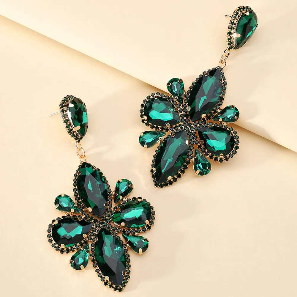 Fashion Vintage Handmade Glass Geometric Long Dangle Earrings For Women