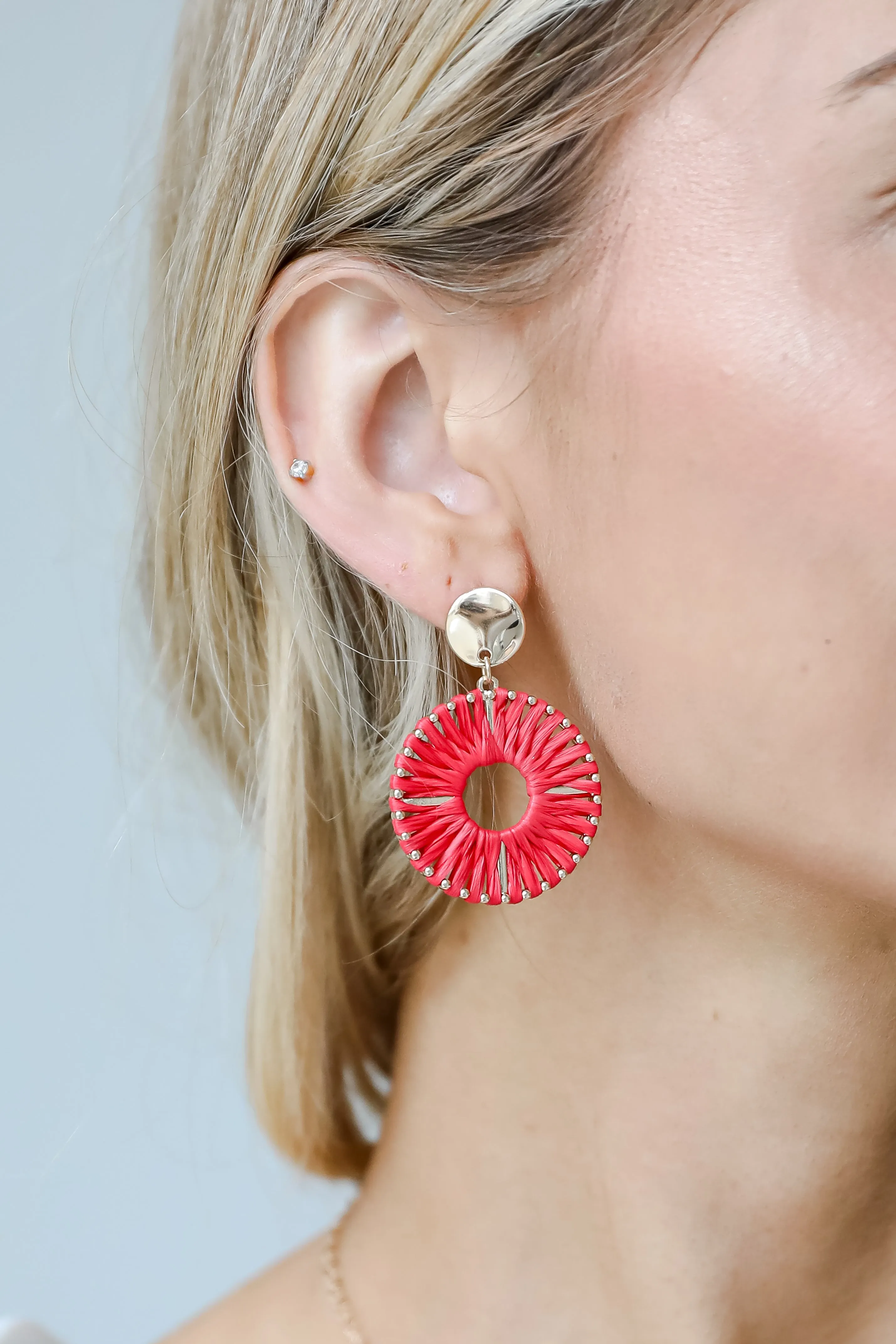 FINAL SALE - Reagan Straw Statement Earrings