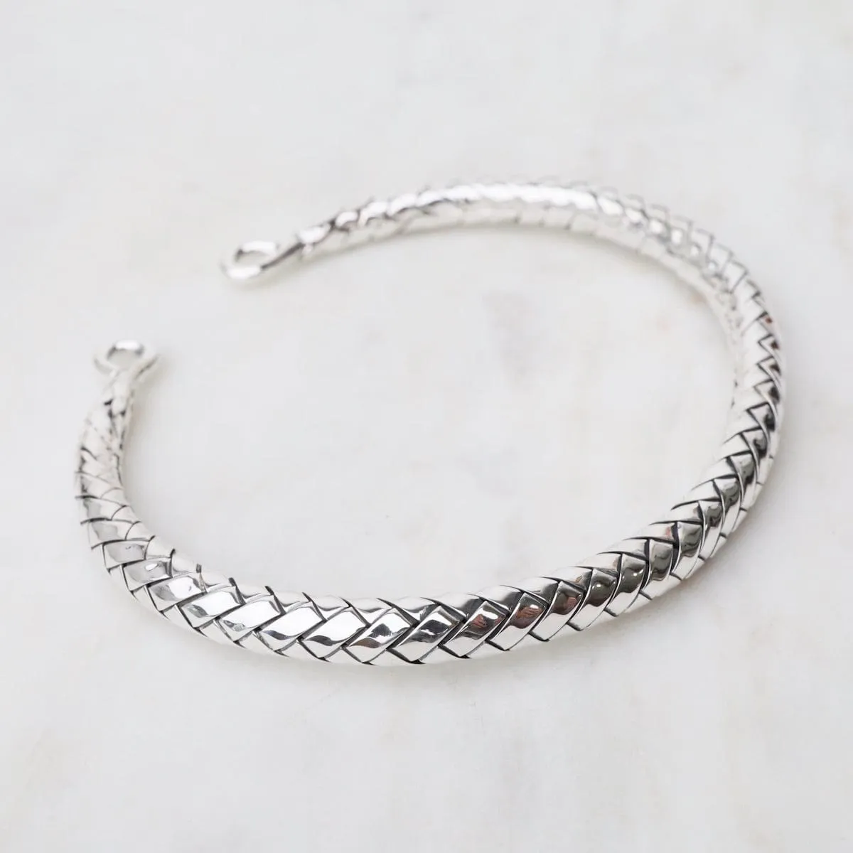 Fine Woven Sterling Silver Cuff