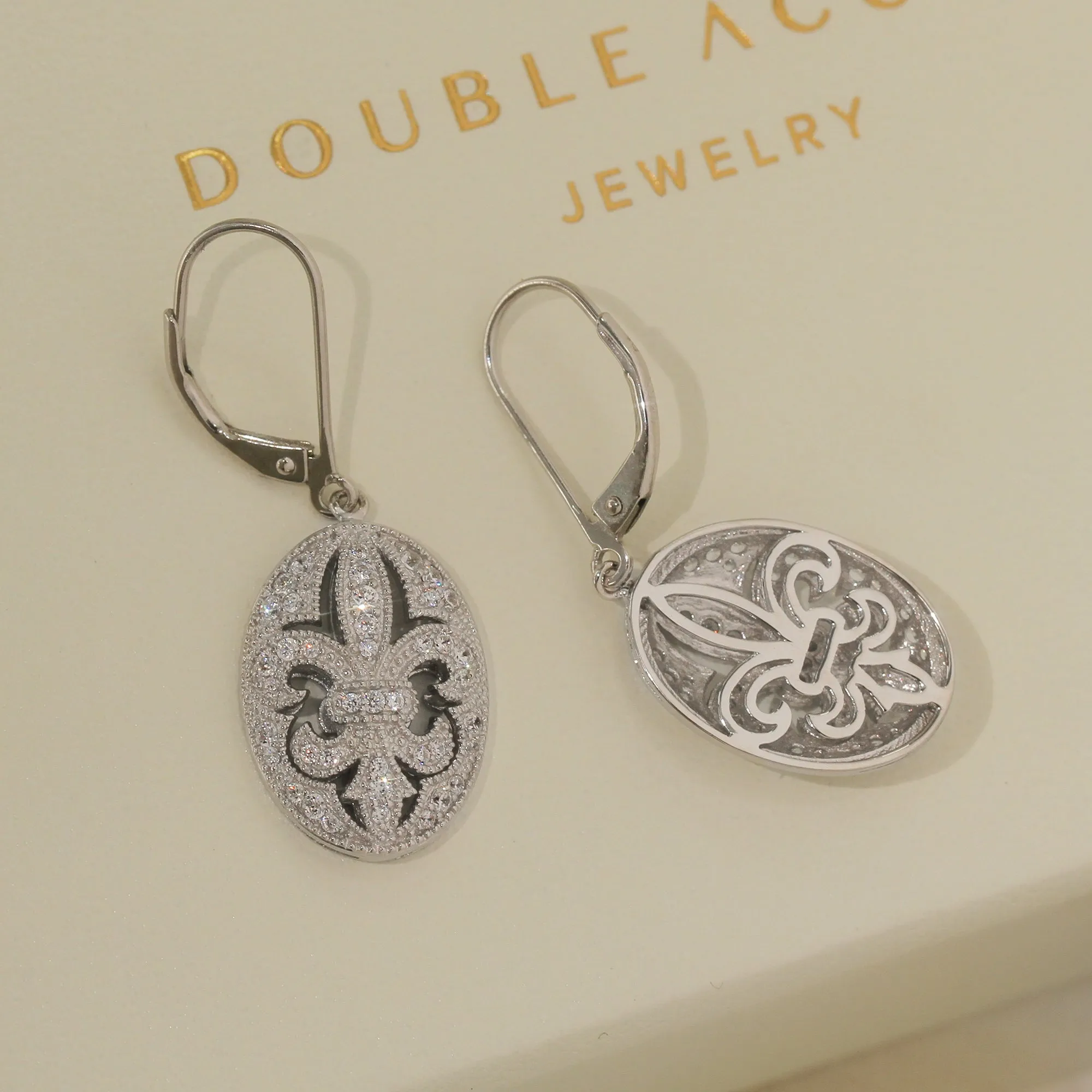 Fleur De Lis Dangle Earrings