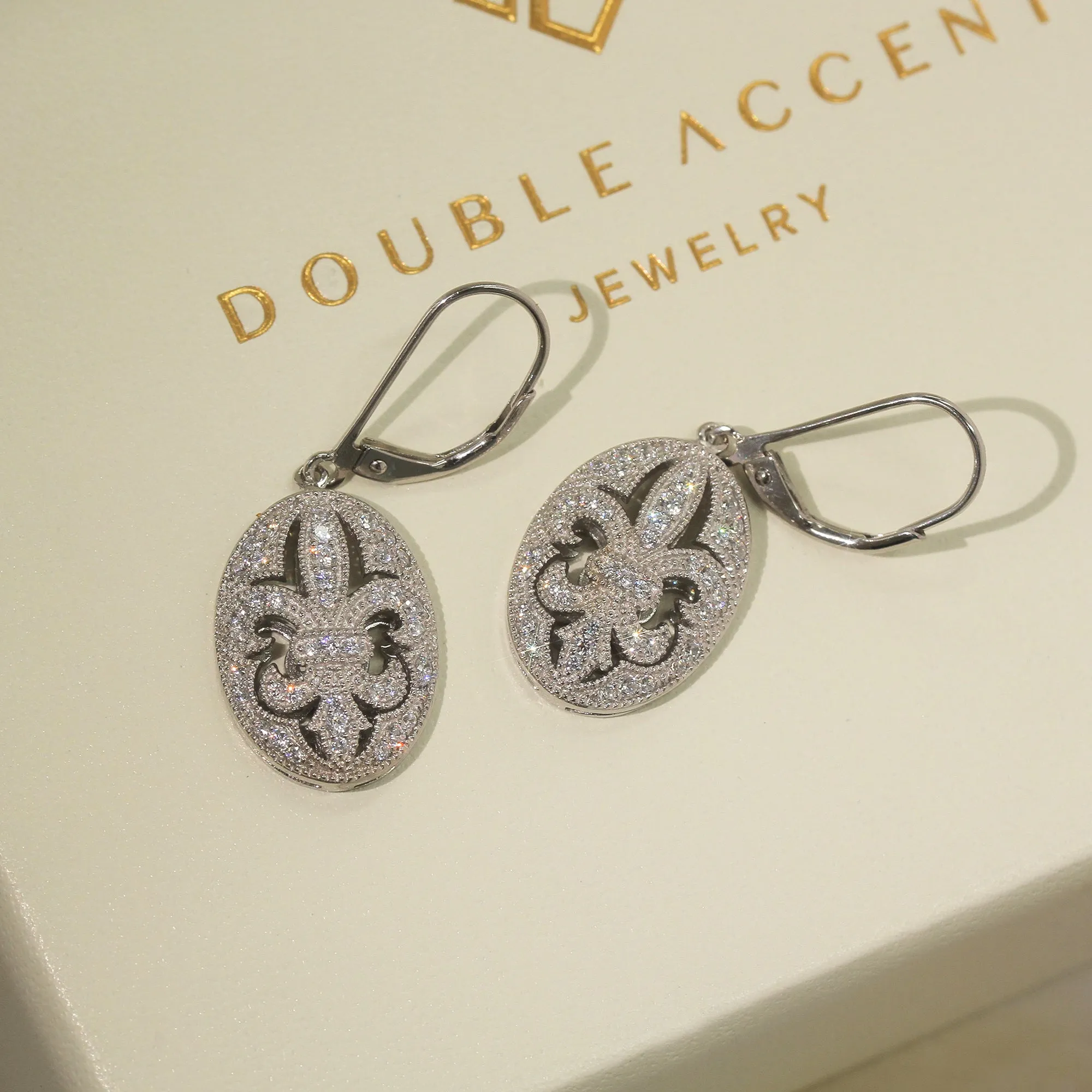 Fleur De Lis Dangle Earrings