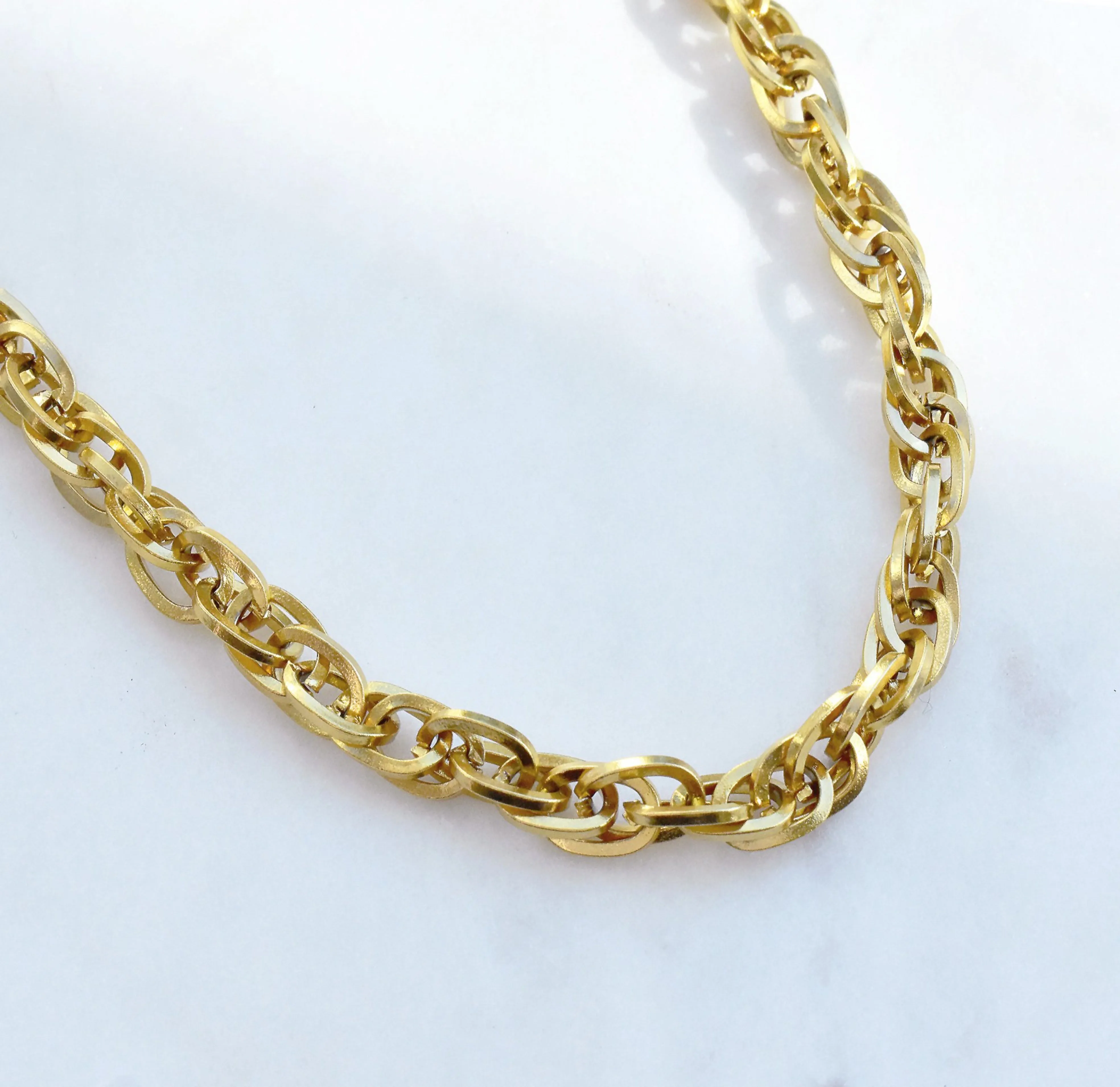 GEMMA GOLD ROPE CHAIN NECKLACE
