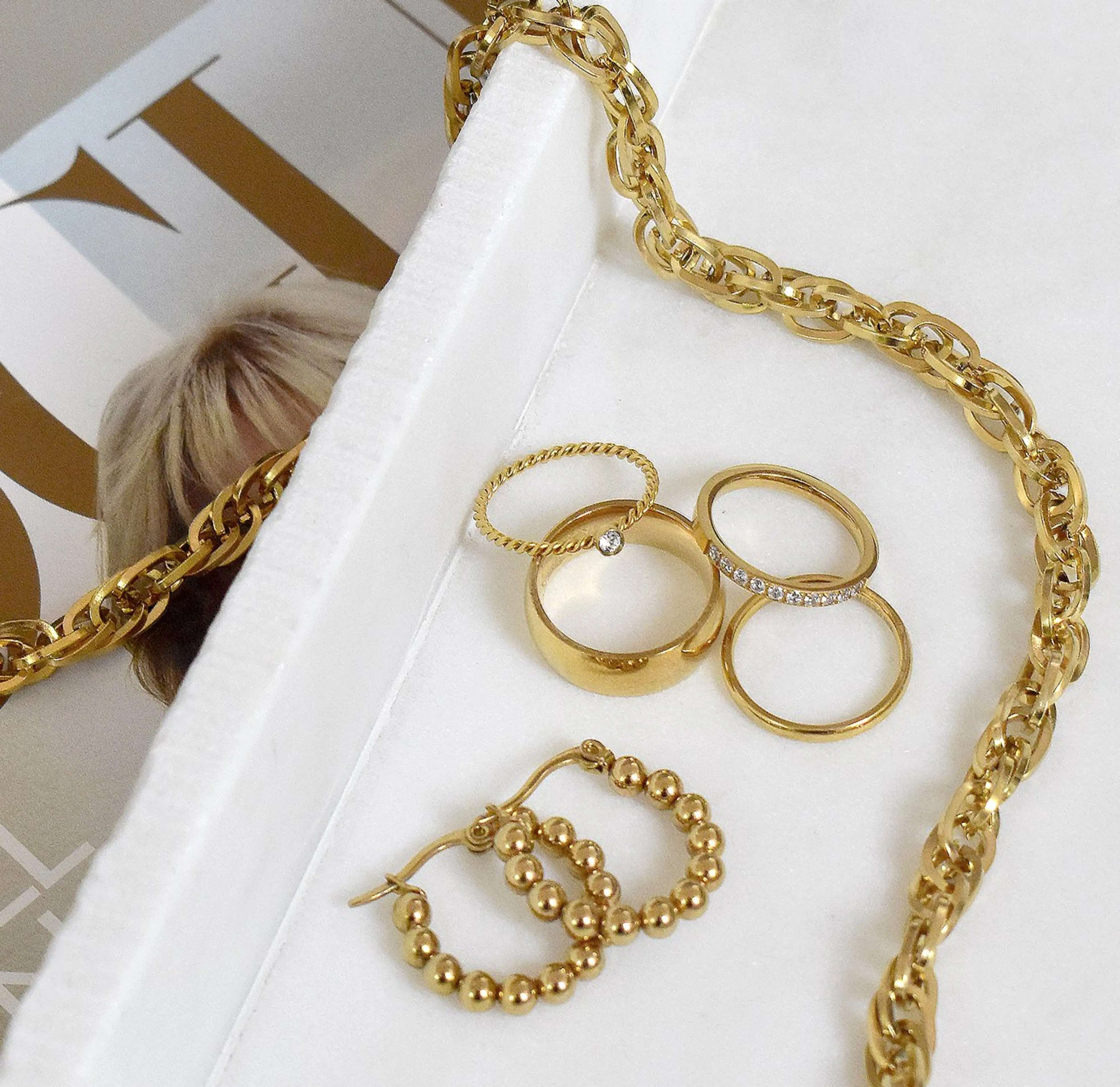 GEMMA GOLD ROPE CHAIN NECKLACE