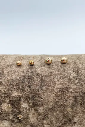 Gold Ball Stud Earrings