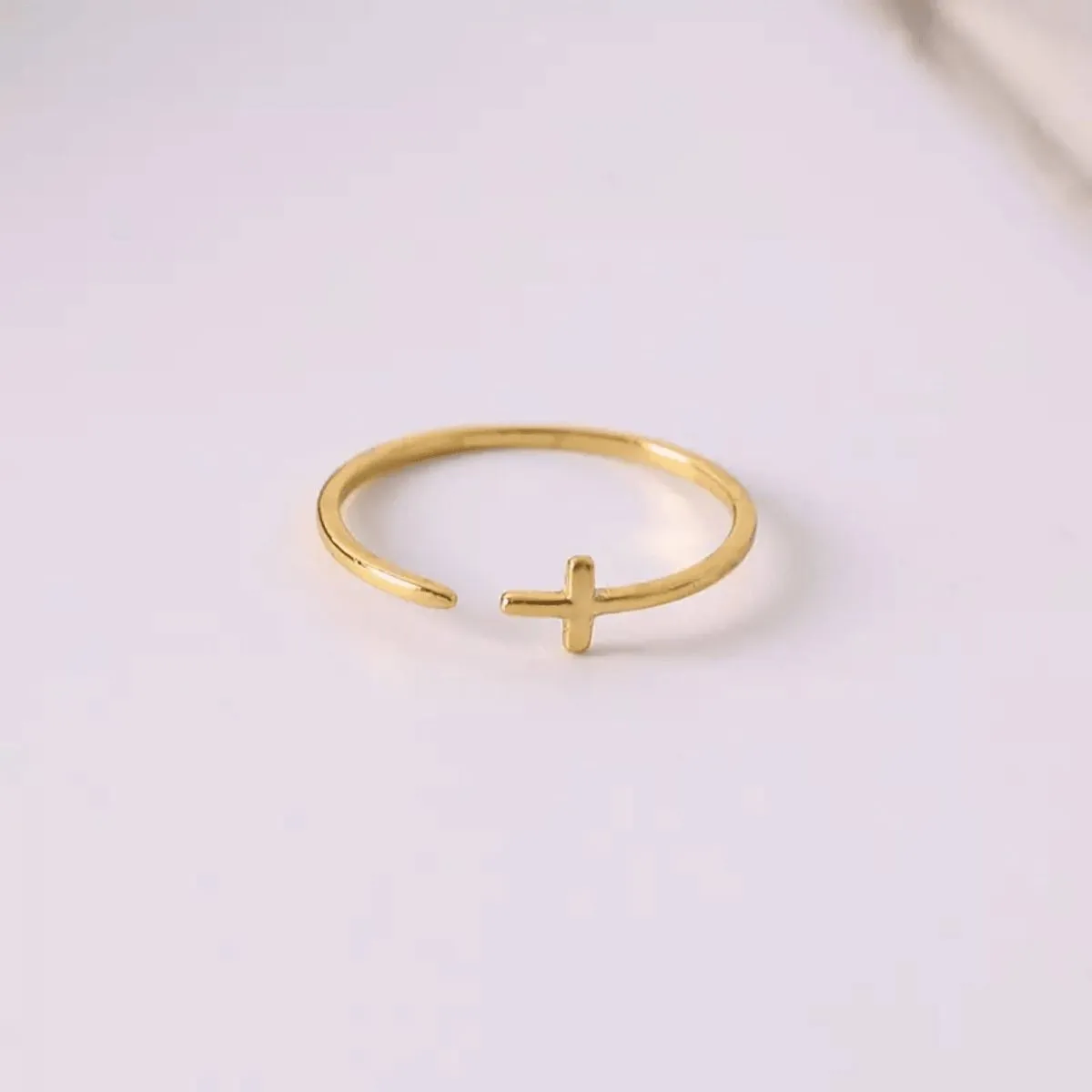 Gold Cross Ring