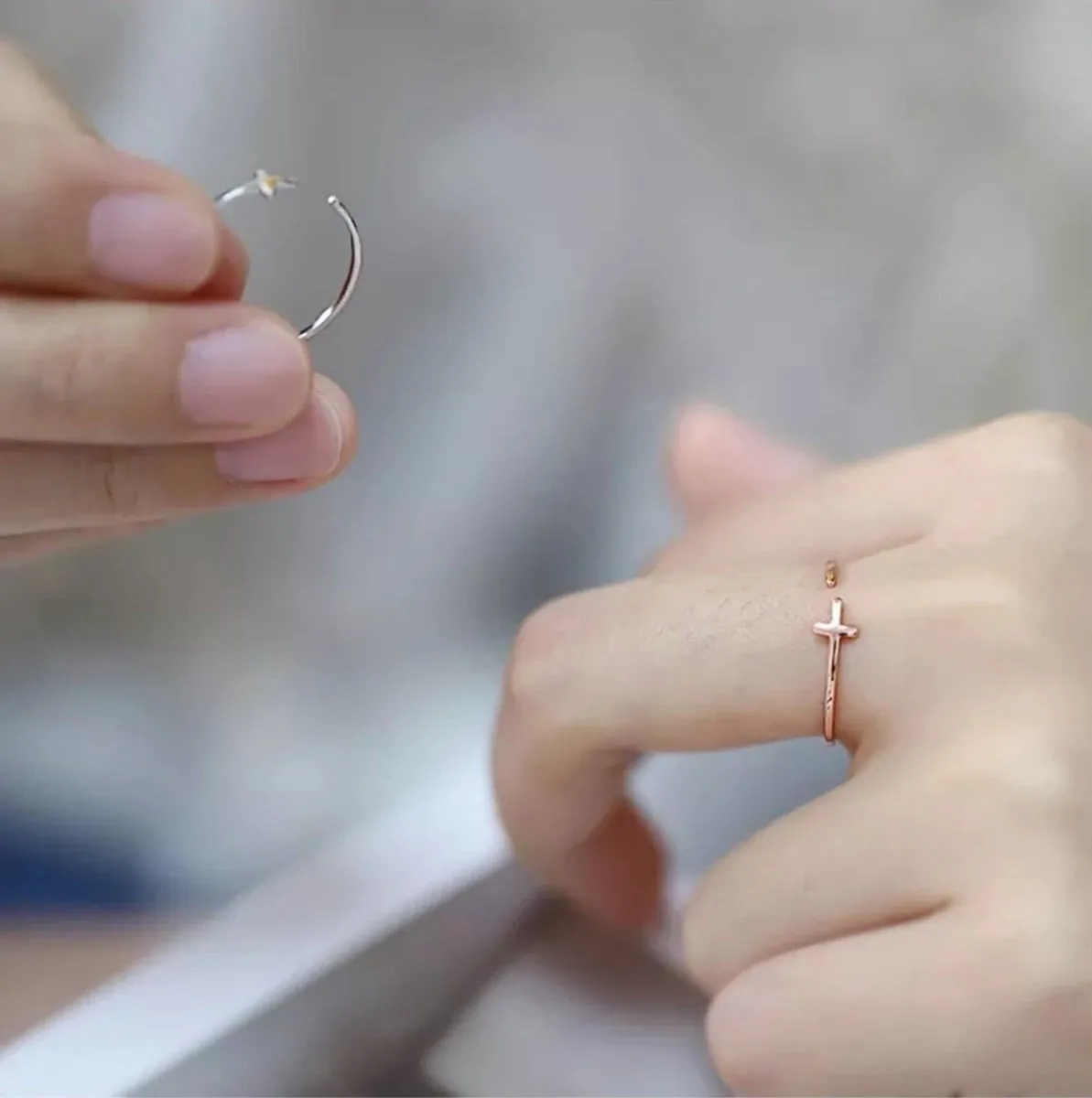 Gold Cross Ring