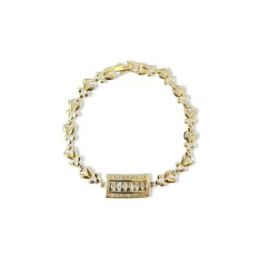 Gold-Plated Leaf Link Bracelet  - 41