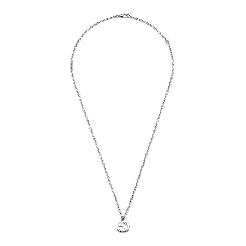 Gucci Interlocking Sterling Silver Necklace