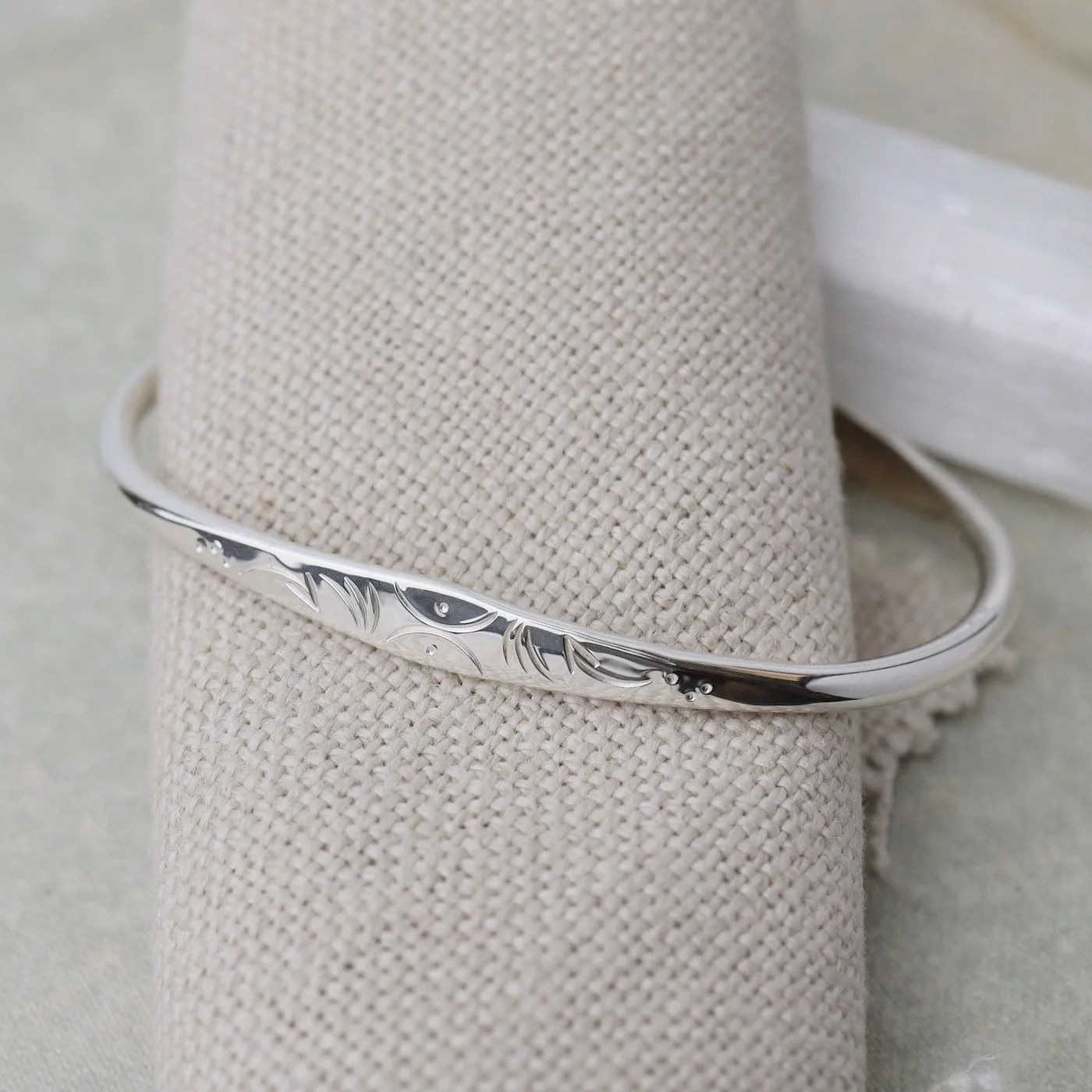 Half Circles Stamped Cuff Bracelet