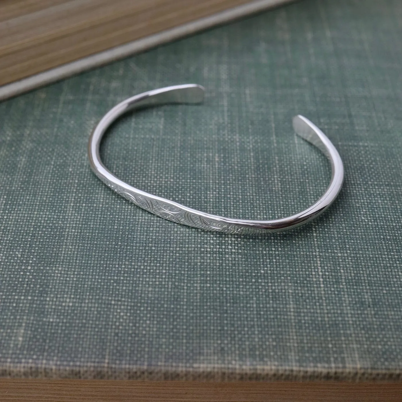 Half Circles Stamped Cuff Bracelet