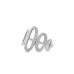 Hammered Sterling Silver 5 Oval Ring